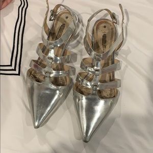 Flat Silver Shoes